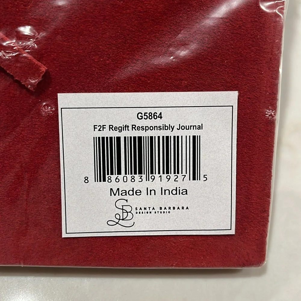 Face to Face Red Suede Journal - Gift Guide: Regift Responsibly/NWT